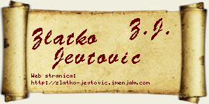 Zlatko Jevtović vizit kartica